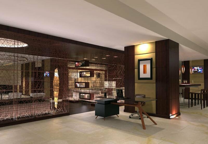 자이푸르 메리어트 호텔 외부 사진 The lobby of the hotel